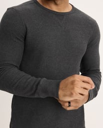Long Sleeve Waffle Crew