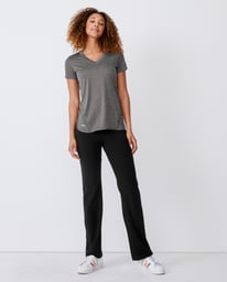 Cotton Stretch Slim Bootleg Pant