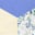 iris blue/tender yellow stripe/dainty white florals