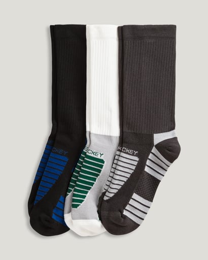 Men's Non-Binding Crew Socks - 3 Pack