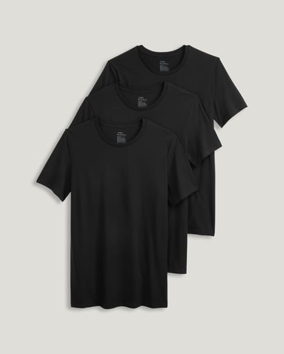 Classic Cotton Mesh Crew Neck T-Shirt - 2 Pack