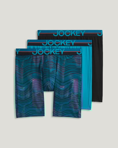 Active Ultra Soft Modal 9" Long Leg Boxer Brief - 3 Pack