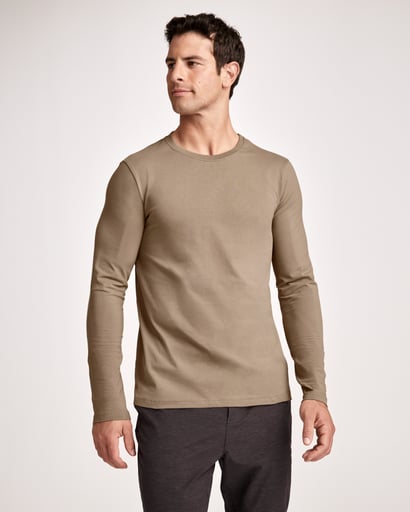 100 % Cotton Short Sleeve Mock Neck Tee - 2 Pack