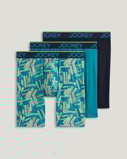 Organic Cotton Stretch 9.5" Long Leg Boxer Brief - 3 Pack