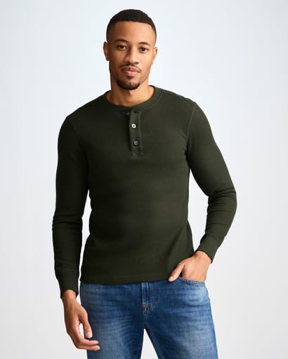 Tall Man Long Sleeve Waffle Crew