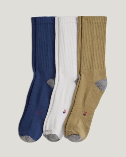 Men's Non-Binding Crew Socks - 3 Pack