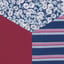 funky marina floral/red pear/soft blue fall stripe