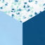 layered blue floral sprig/blue stardust/azurite sea
