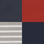 navy heather/racing red/rough blue/quartz grey stripe