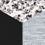 grey heather/placid black petals/black