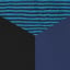 black/teal stripe/rich blue